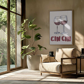 Wine Glass Cheers Poster