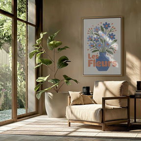 Charming Blue Blooms Poster