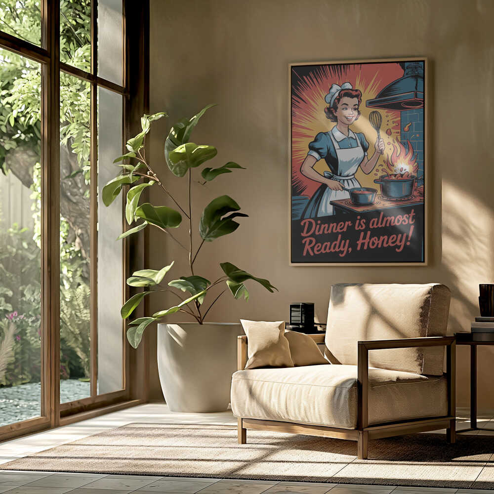 Retro Kitchen Whirl Poster