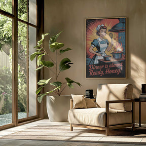 Retro Kitchen Whirl Poster