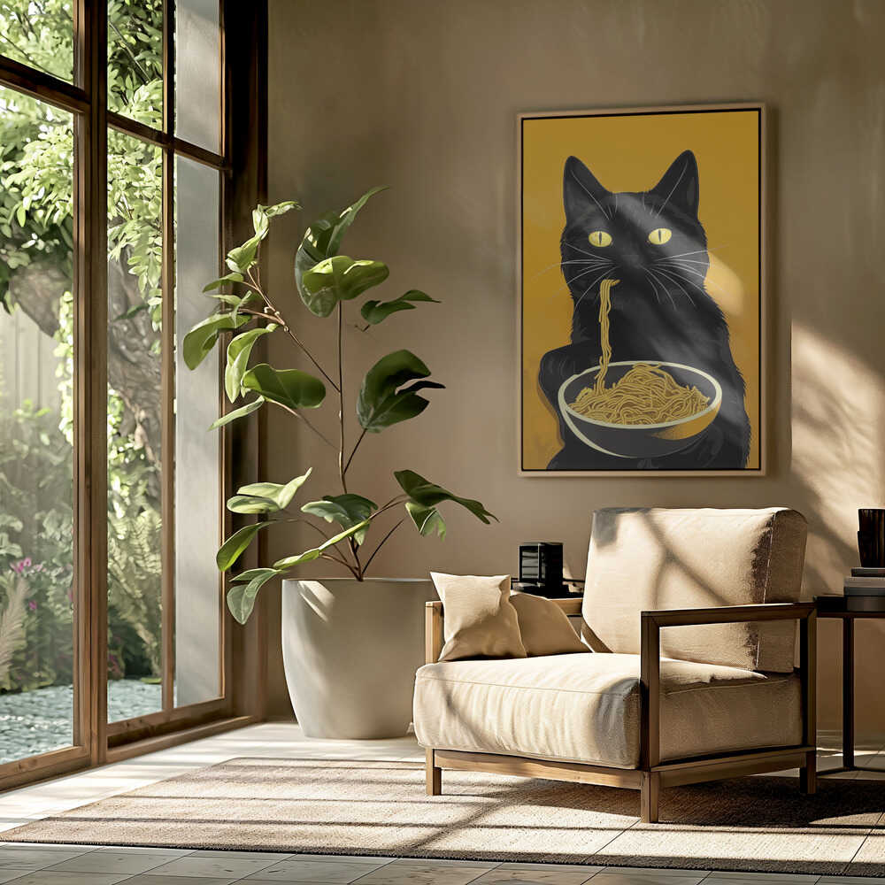 Noodle Cat No 2 Poster
