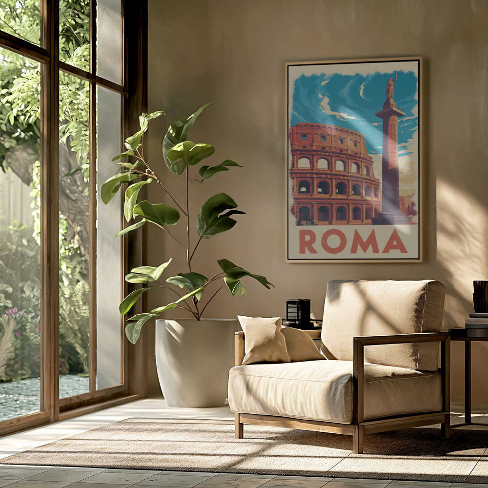 Roma Vintage Travel Poster Poster