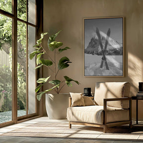 Crossed Skis Poster