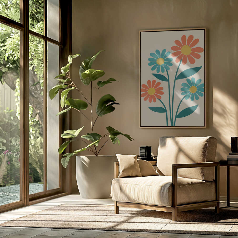 Boho Flowers Series No 8 Poster