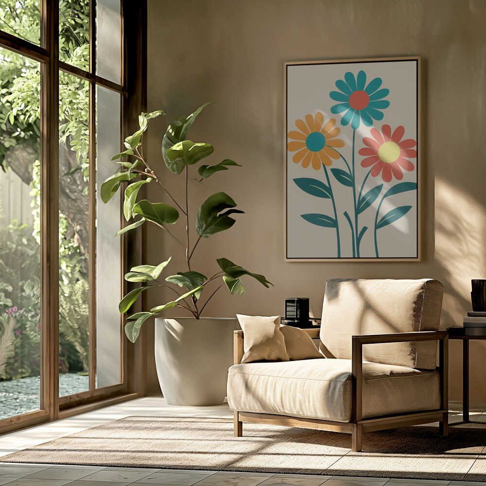 Boho Flowers Series No 9 Poster