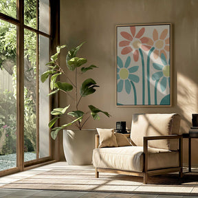 Boho Flowers Series No 2 Poster