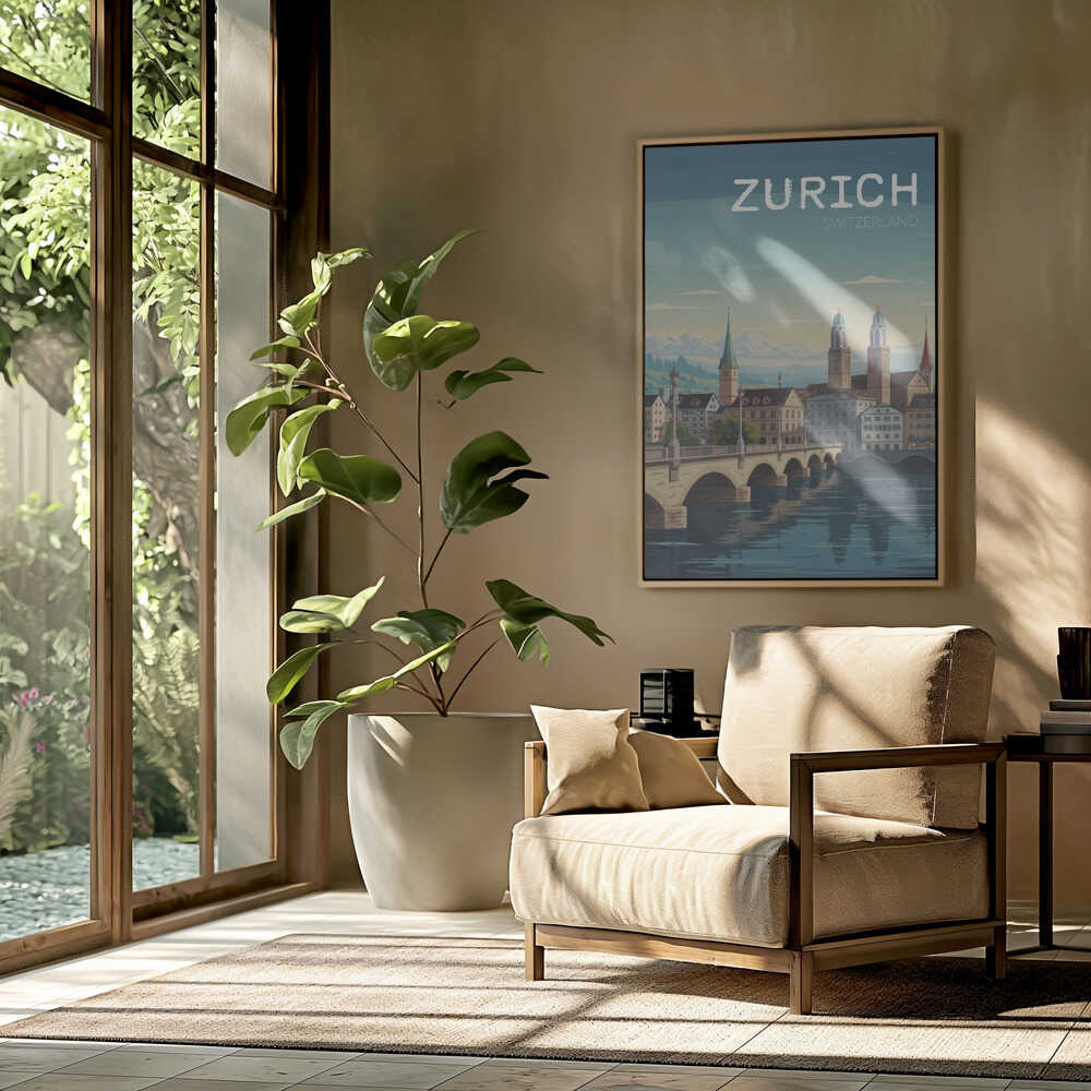 Zurich Travel Poster Poster