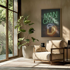 Man Cave Neon Sign No 1 Poster