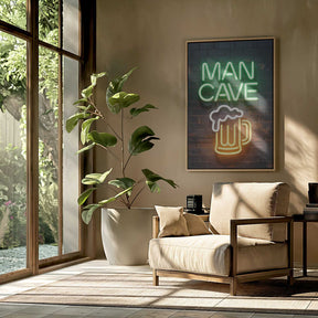 Man Cave Neon Sign No 3 Poster