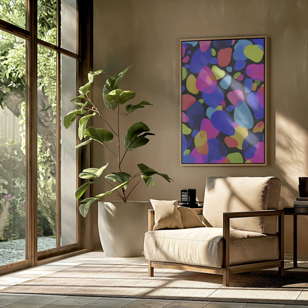 Neon Mosaic Poster