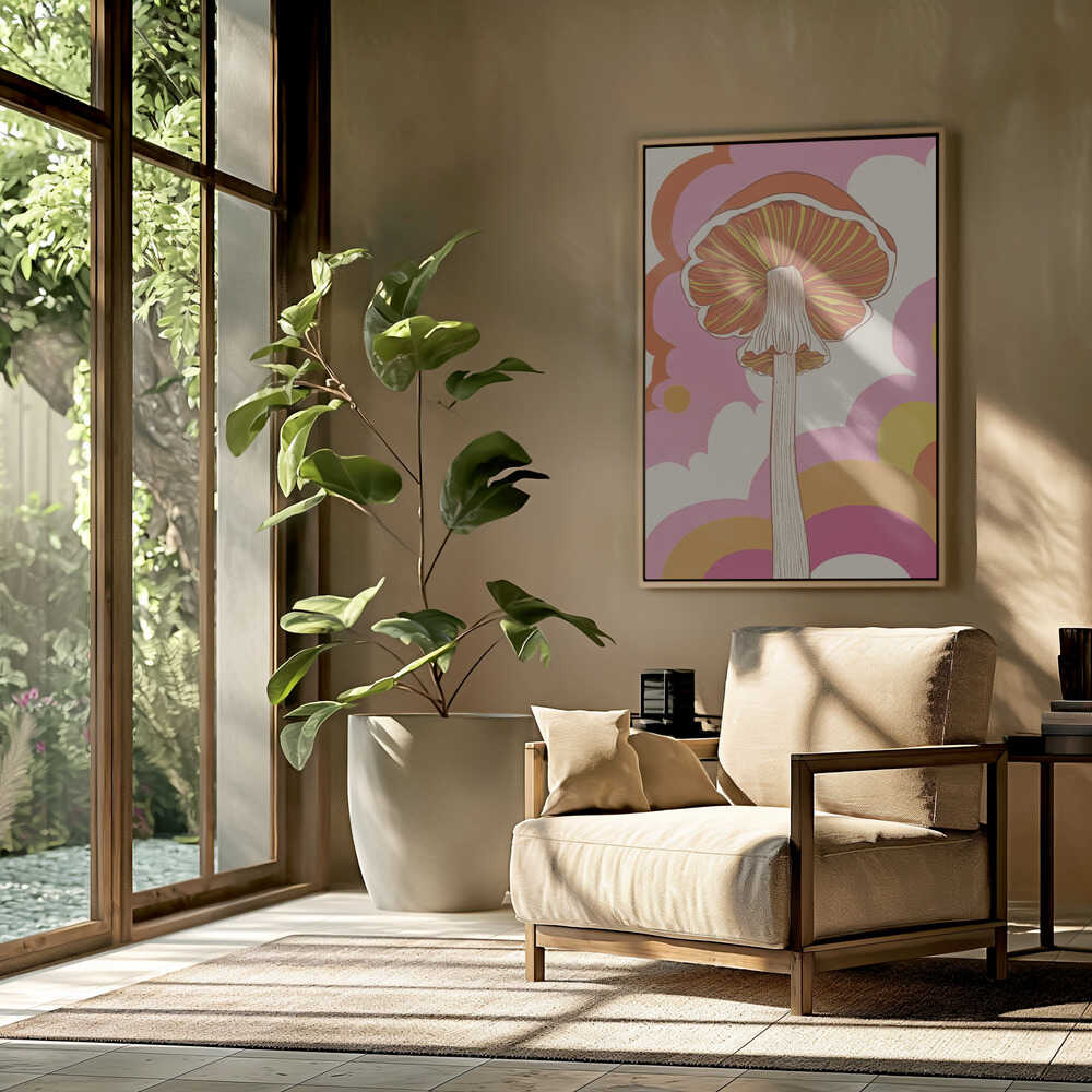 Retro Mushroom Poster