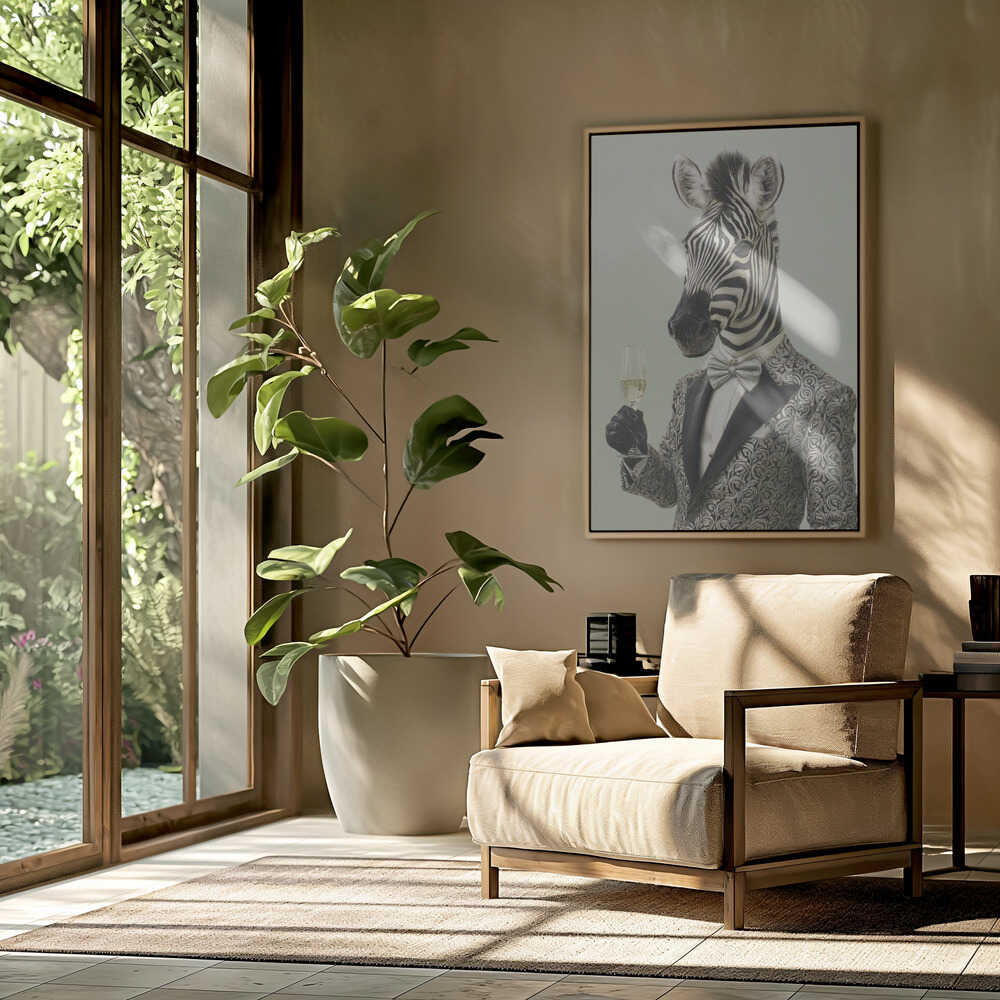 Zebra In Tuxedo Jacket Poster