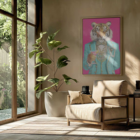 Cocktail Tiger Poster