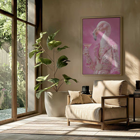Flamingo In a Disco Jumpsuit Poster