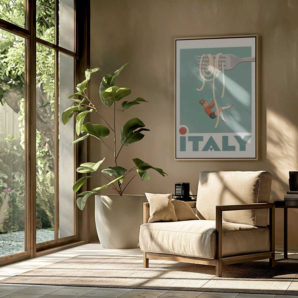 Italy Pasta Swing Poster