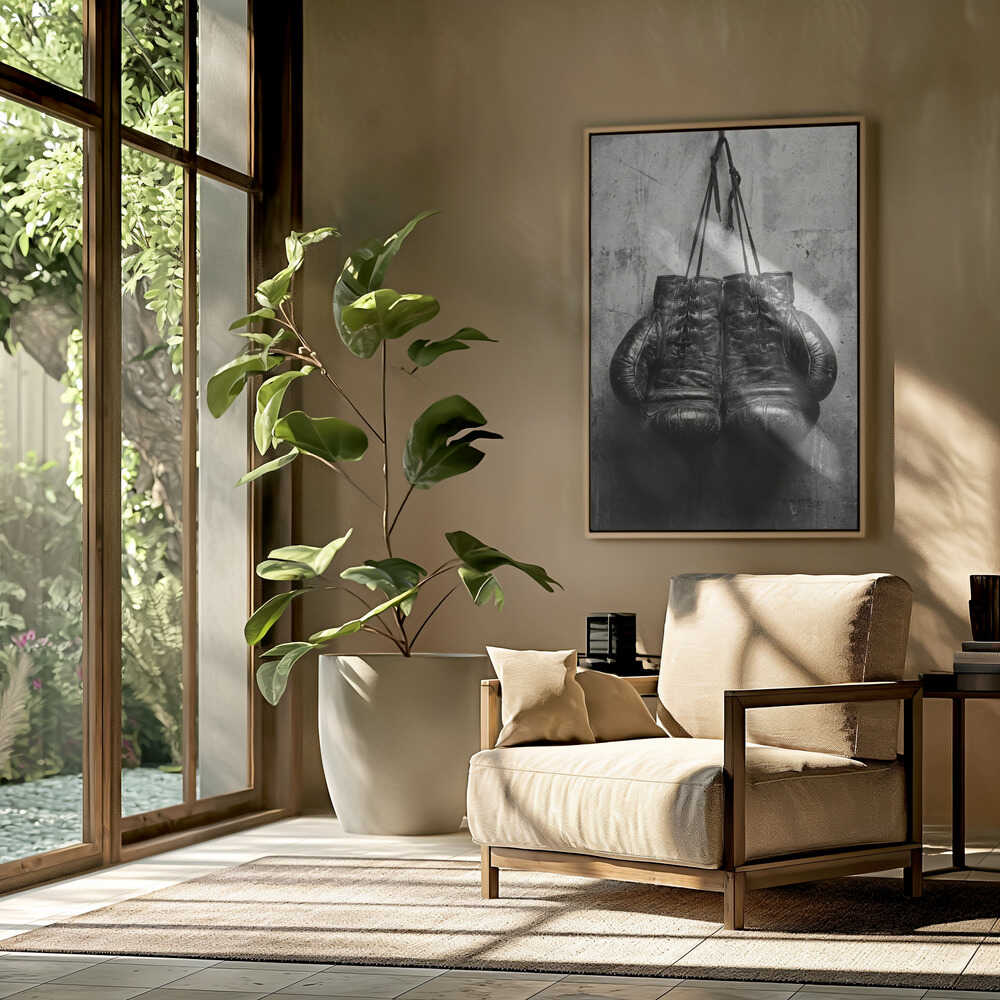 Retro Boxing Gloves Poster