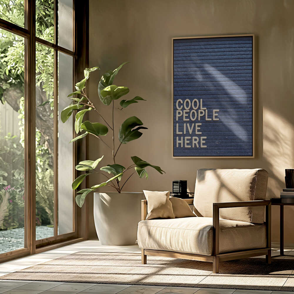 Cool People Live Here Letter Board Poster