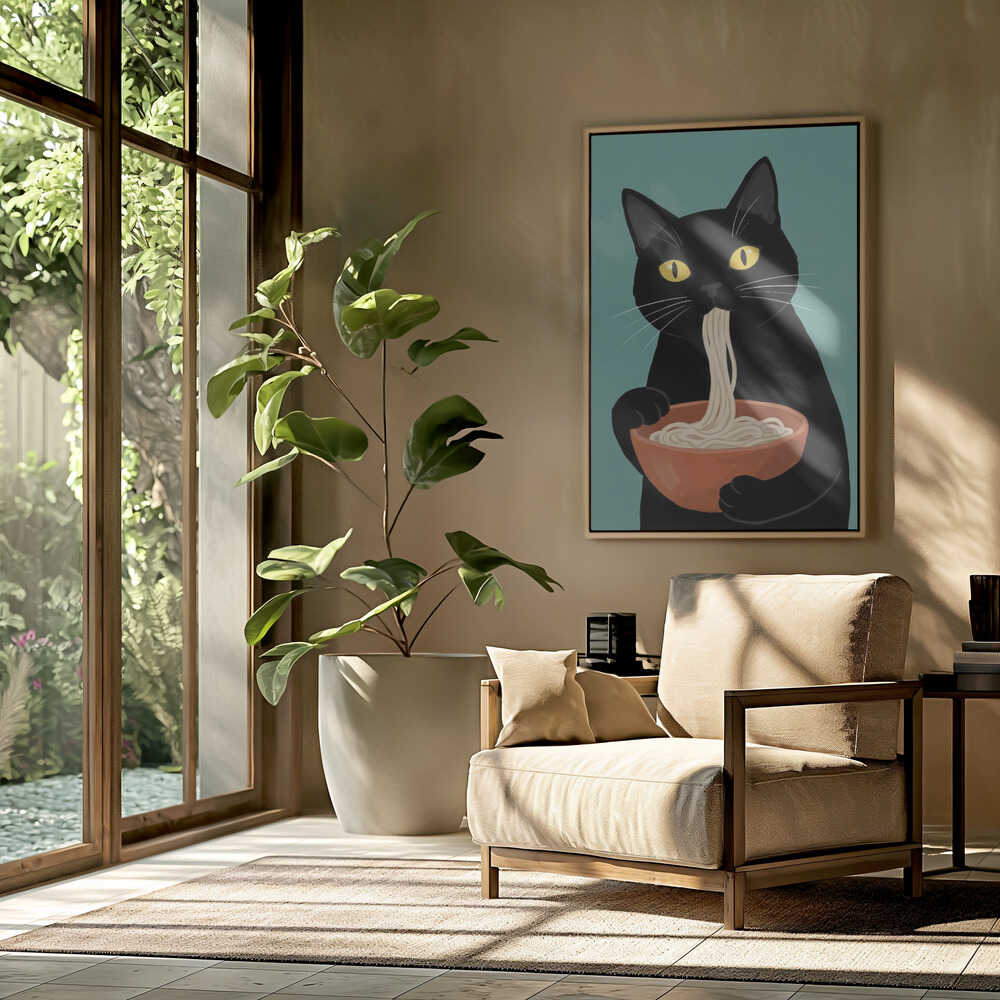 Noodle Cat No 2 Poster