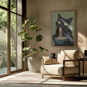 Noodle Cat No 4 Poster