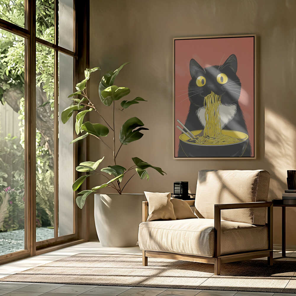 Noodle Cat No 6 Poster