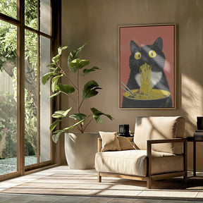 Noodle Cat No 6 Poster