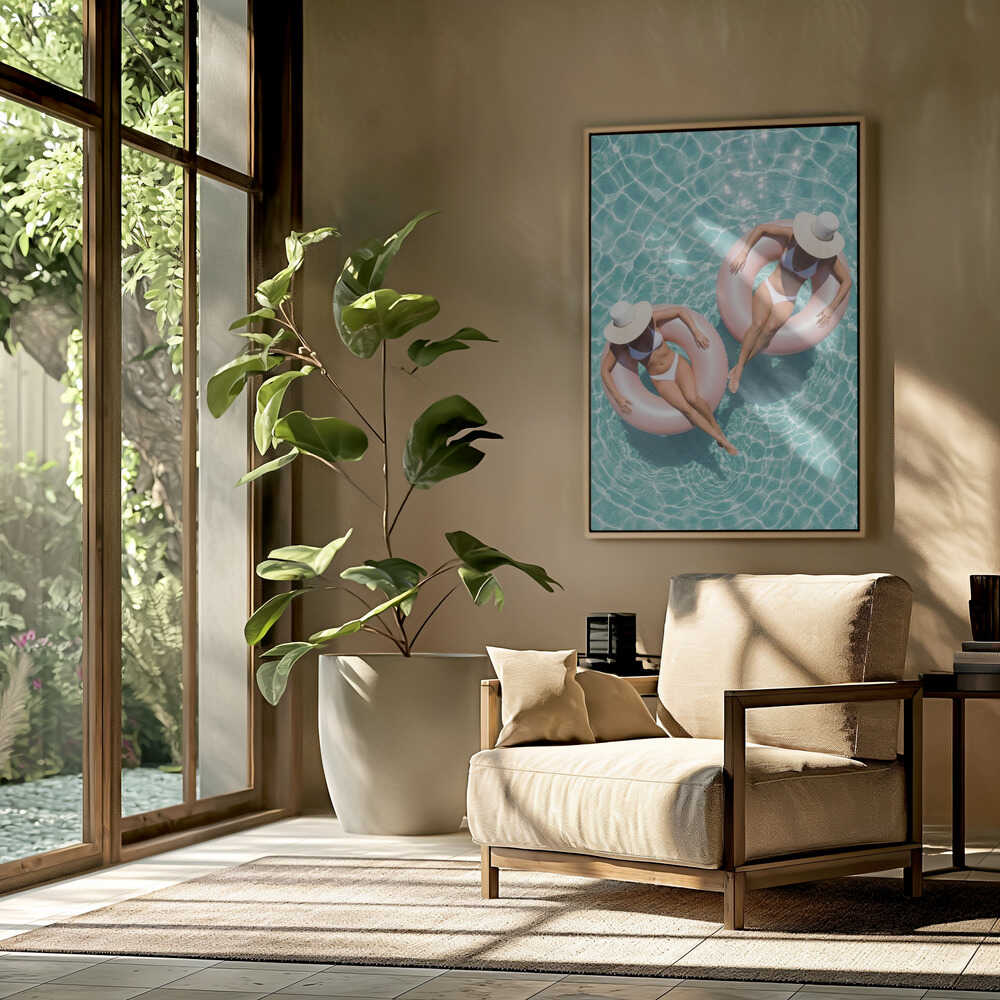 Floating In the Pool Poster