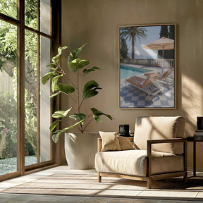 Sunbeds At the Beach Villa Poster