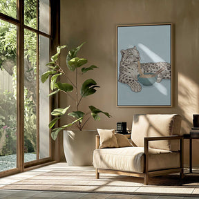 Noodle Snow Leopard Poster