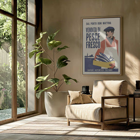 Italian Fish Market Poster