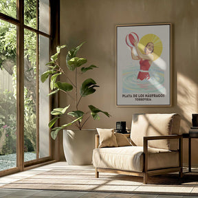 Retro Beach Ball Fun Poster