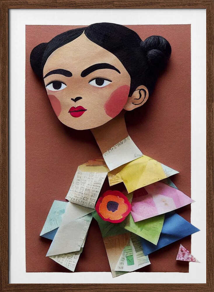 Paper Portrait Blossom Poster