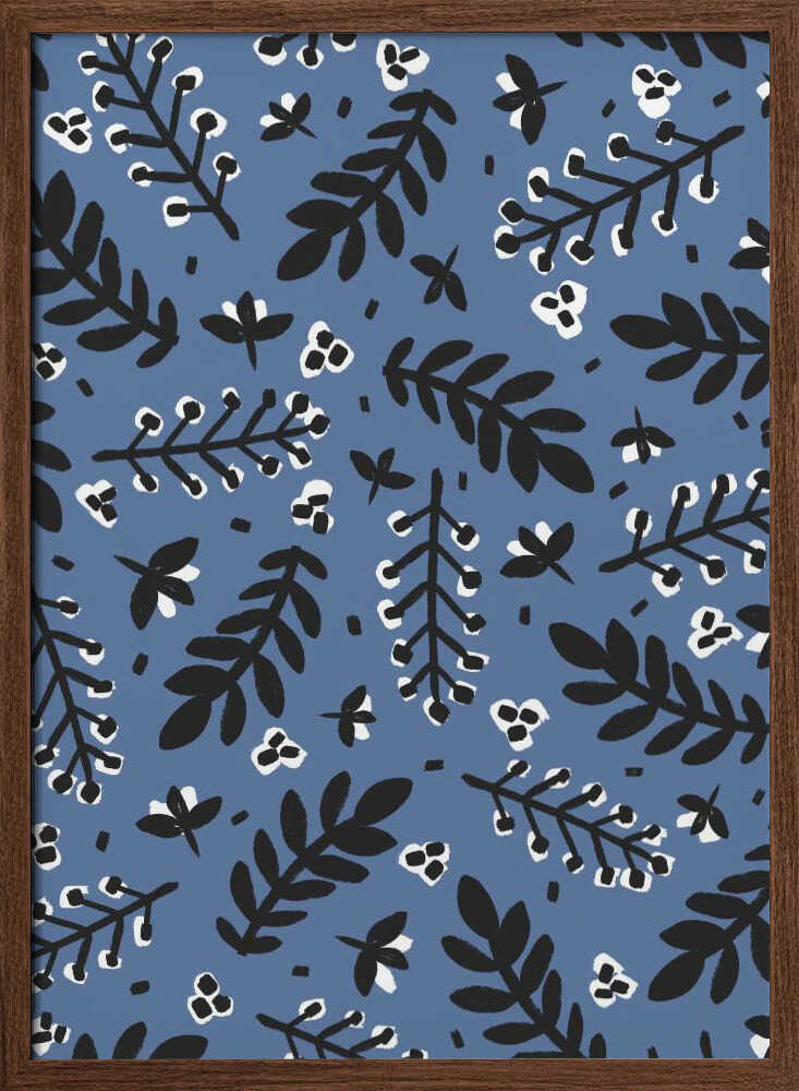 Leafy Nightscape Poster