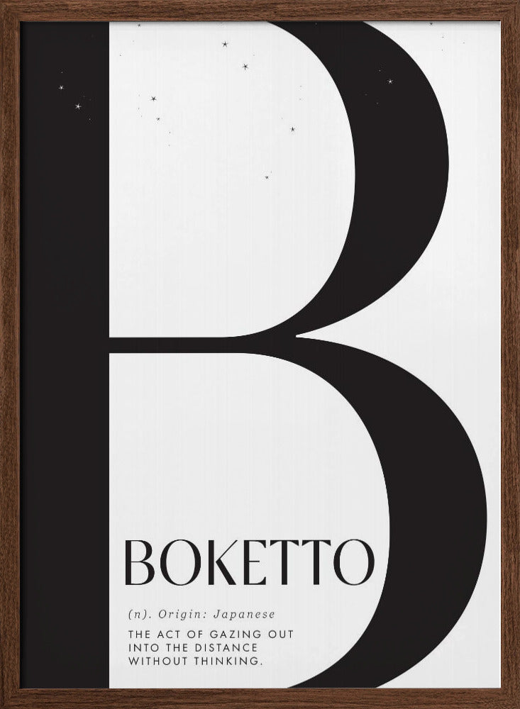 Boketto definition gazing out into the distance Poster