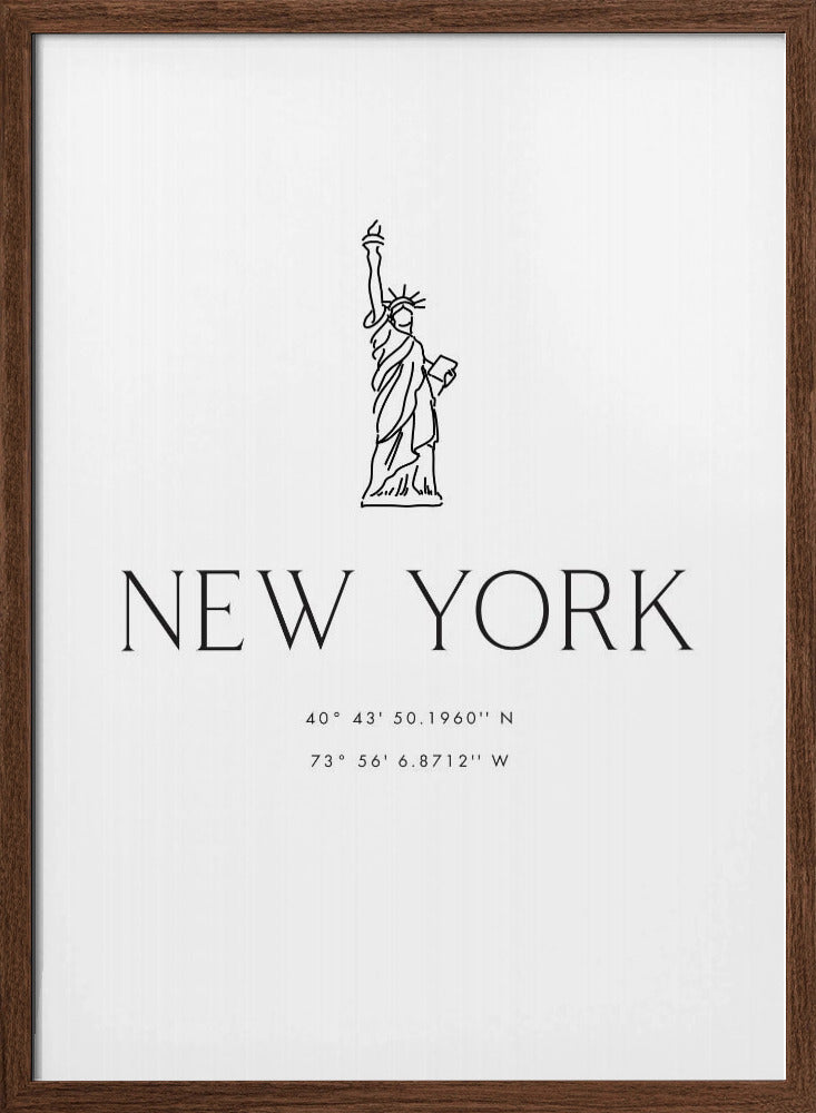 【★値下げ！3枚セット／額縁付】Yellow Korner x New York New York city coordinates Poster