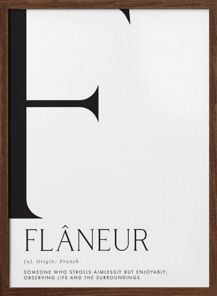 Flâneur definition Poster