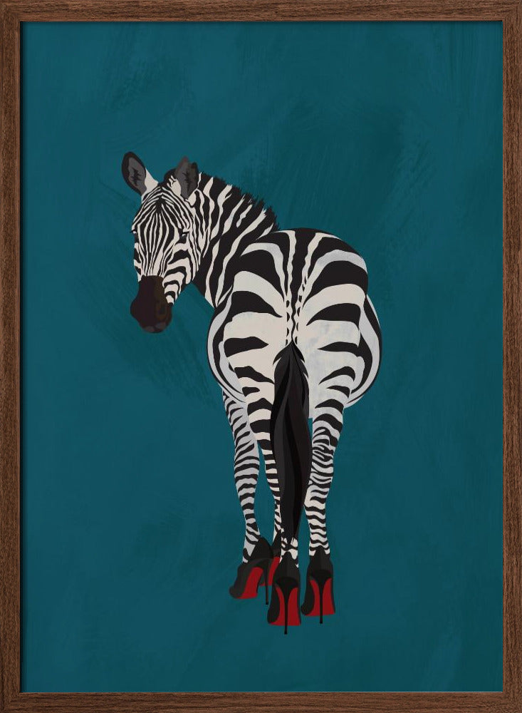 Zebra heels Poster