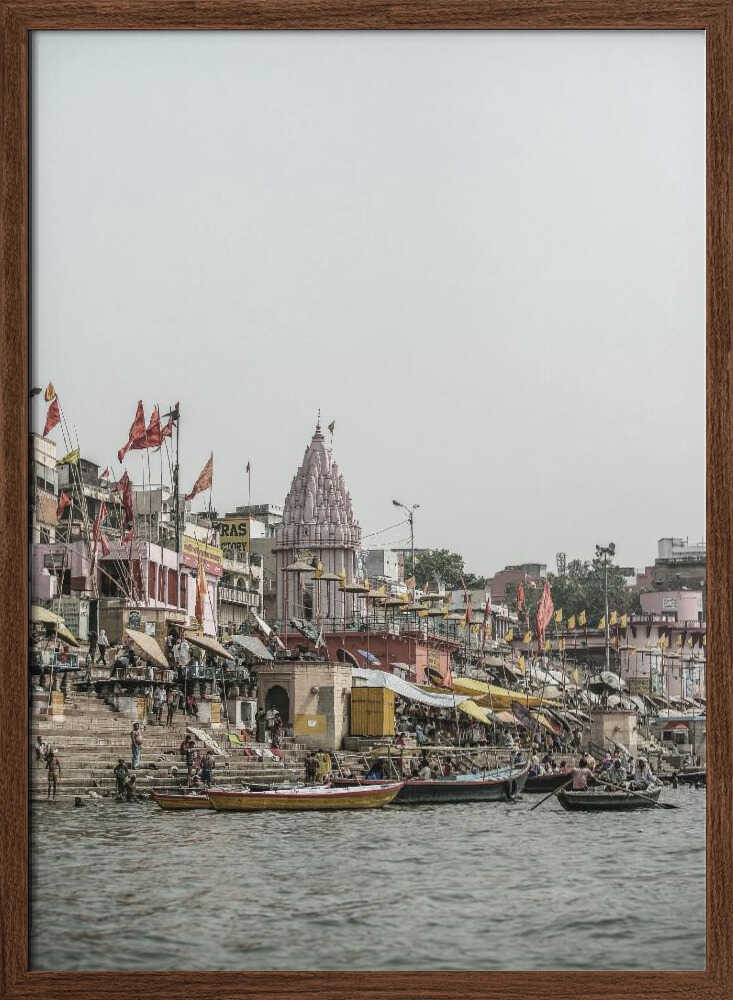 Ganges Riverside Scene Poster