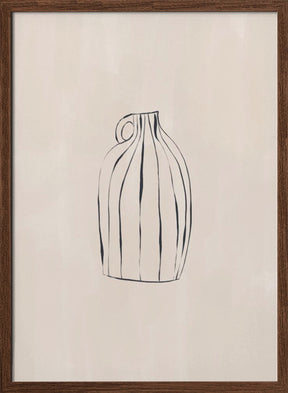 Striped Vase Poster