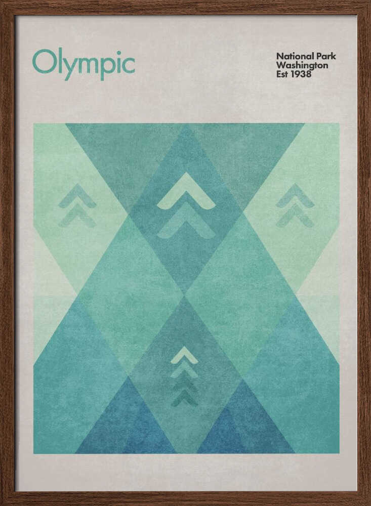 Geometric Peaks Poster