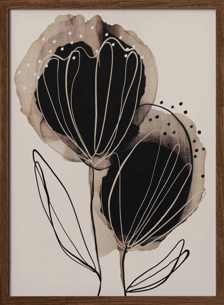 Ink Blossom Duo Poster