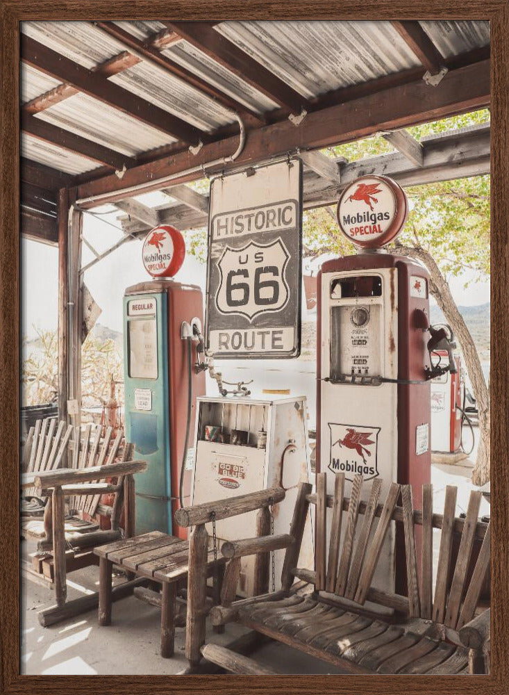 Route 66 Gas Station Poster