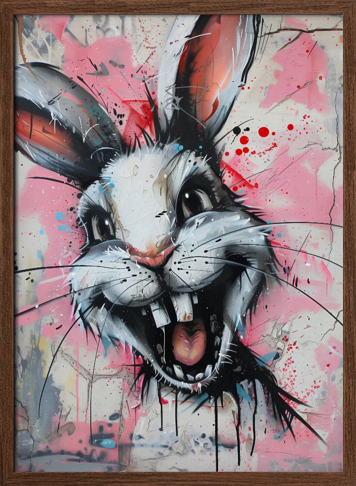 Creepy laughing bunny Poster