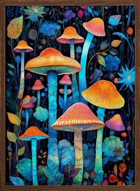 Nature 2 mushrooms Poster