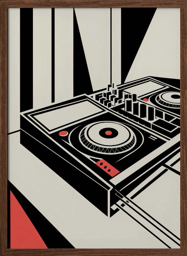 DJ Mixer - Bauhaus Style Poster