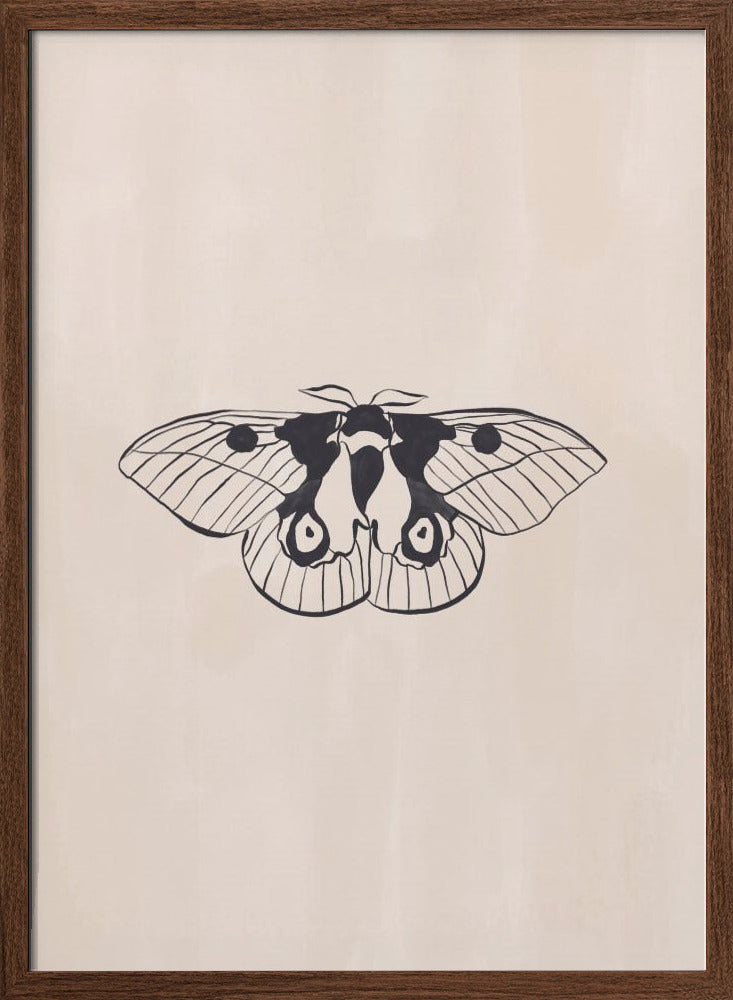 Moth Line Art Print By Ivy Green Illustrations 4 5 Ratio Poster