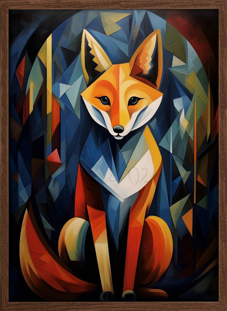 The Cubistic Fox Poster