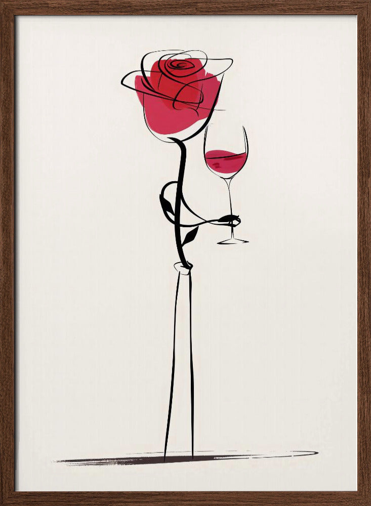 Wine Rose Poster