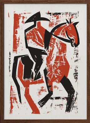 Abstract Horse Rider Poster