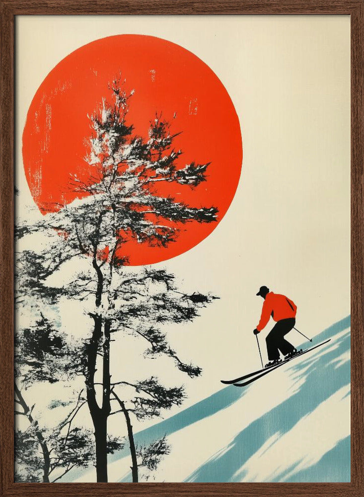 Skiing In Japan Poster