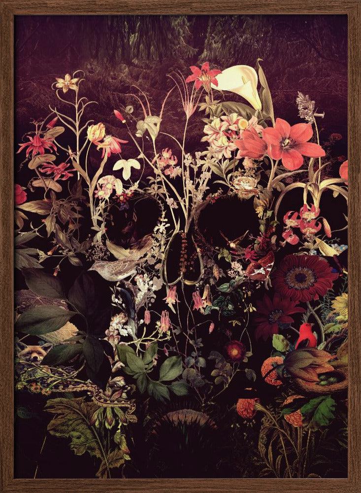 Bloom Skull Poster